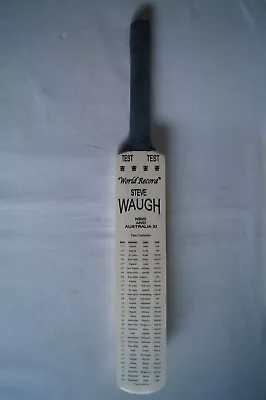 $59.95 • Buy Cricket Australia World Record Mini Cricket Bat-Test Centuries- Steve Waugh