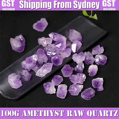 100G Natural Amethyst Raw Quartz Healing Reiki Stone Gemstone Home Decoration AU • $5.95