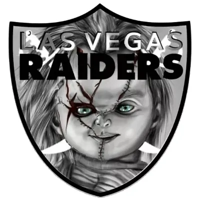 Raiders Sticker Los Angeles Las Vegas Chucky He’s Back Jon Gruden NFL Oakland • $5