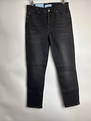 7 For All Man Kind Rozanne Ankle Jeans - Black. UK W28  • £38.99