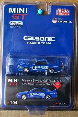 Mini Gt - Nissan Skyline Gtr R32 Gr A 1993 Jtcc [blue] Calsonic Near Mint Vhtf  • $59.95