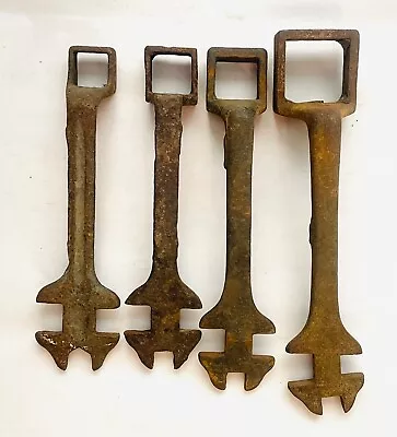 Lot Of 4 Vtg Antique Wagon Buggy Plow Farm Wrenches Cast Iron Hand Forged? • $24.99