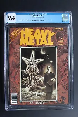 HEAVY METAL #31 October 1979 Necronomicon HP LOVECRAFT Issue MOEBIUS CPV CGC 9.4 • £240.48