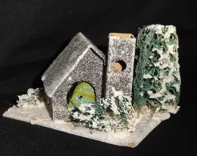 Vintage Christmas Putz Cottage House  ~ Cardboard Mica ~ Japan • $12