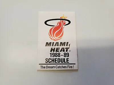 RS20 Miami Heat 1988/89 NBA Basketball Pocket Schedule - Bass Tickets • $2.99