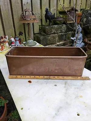 £34.99 • Buy Vintage  Copper Planter Trough Plant Pot Herbs Window Box Garden Kitchen 