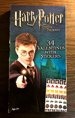 $10.69 • Buy HARRY POTTER & ORDER OF THE PHOENIX 34 VALENTINES W/ STICKERS, Unopened Box