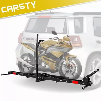 CARSTY Motorcycle Carrier Hitch Mount Hauler Rack Dirt Bike Scooter Ramp 500lb • $179.99