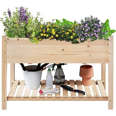 Solid Wood 2-Tier Raised Garden Bed Planter Box 4-ft X 2-ft X 32-inch High • $209.90