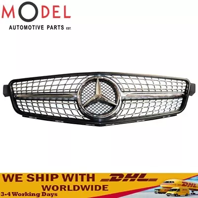 China Mercedes Grille W204 Single Line Diamond Style Silver / 2048802460 Slv • $71