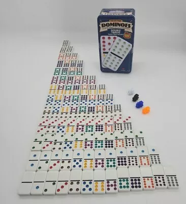 Cardinal's Mexican Train Double 12 Color Dominoes Replacement Tiles 2 X1 X3/8  • $1.50