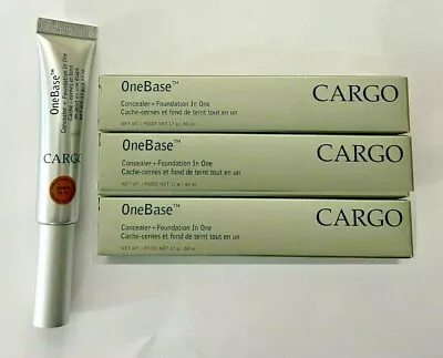 LOT OF 3 CARGO ONEBASE CONCEALER+FOUNDATION IN ONE 0.6oz ONEBASE-05 NEW IN BOX • $18.69