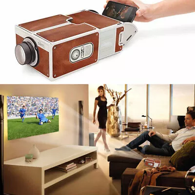 Universal Cell Phone DIY Projector Home Wall Cinema TV Screen For IPhone Samsung • £17.99