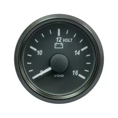 VDO SingleViu 0247 Voltmeter 8-16V Black 52 Mm- 2 1/16' A2C3832770001 • $57.60