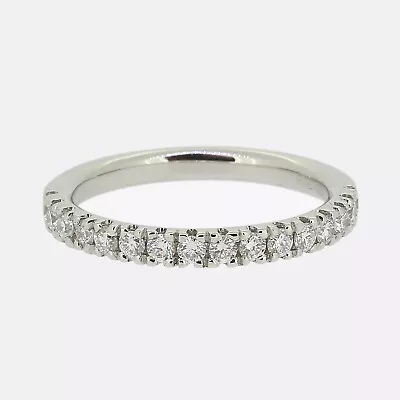 0.32 Carat Diamond Half Eternity Ring - Platinum • £725