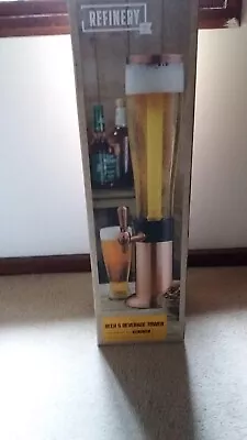 Refinery Beer Tower With Tap  Drink Dispenser 2.6L Beverage Bar Tube Copper • $35