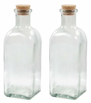 £6.99 • Buy 2 X FRASCA 500ML Glass Bottle With Cork TAP Wine CARAFE Liquor Olive Oil Wine
