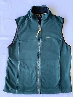 G.H. Bass & Co. Men's Hunter Green Fleece Vest Size M Full Zip Pockets • $13.99