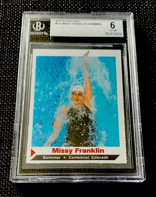 Missy Franklin ROOKIE 2012 USA SWIMMING SI FOR KIDS BGS GRADED RARE POP 1 • $85