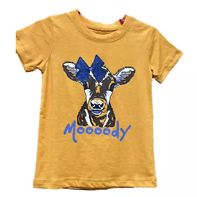 Cruel Denim® Toddlers Cow Graphic Printed Gold T-Shirt CTT6851027 • £18.61