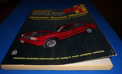 Haynes 43015 Repair Manual Hyundai Excel Accent 1986 Thru 1998 All Models • $8.55