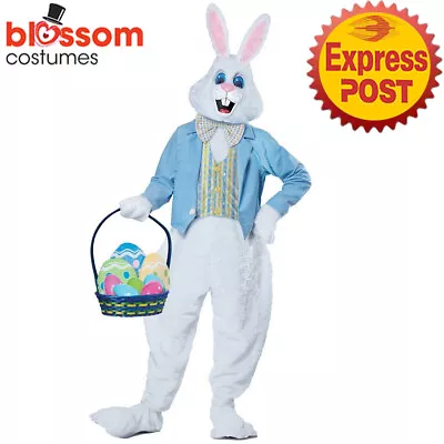 CL705 Deluxe Easter Bunny Rabbit Mascot Suit Fancy Dress Up Adult Costume Outfit • $82.15