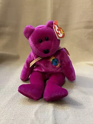 1999 TY Beanie Babies “Millenium” Millennium Bear Plush Toy Errors On Both Tags • $20