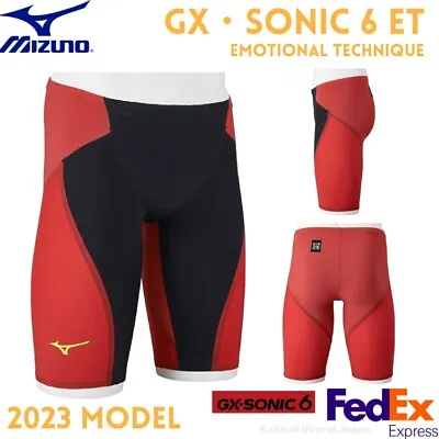 MIZUNO Swimsuit Men GX SONIC 6 ET N2MBA503 96  Black Red All Sizes F/S NEW!! • $249.50