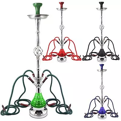 Rotar Premium Modern Mya 4 Hose Rotator Chrome Hookah Shisha Pipe Egyptian LARGE • £104.99