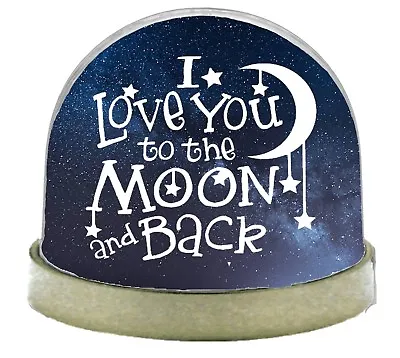 £8.99 • Buy I Love You To The Moon And Back Snow Globe  - Gold Base Snow Globe Glitter Dome 