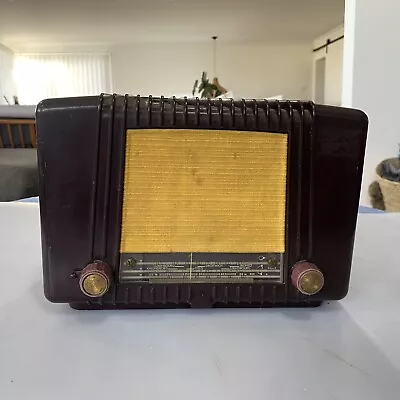 Vintage Philips Model BX 332 A/11  Bakelite Valve Tube Radio C. 1940s/50s • $130