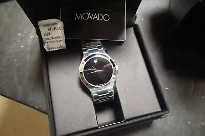 Movado Corporate Exclusive Black Dial Men's Watch 0606163 New Never Worn • $299