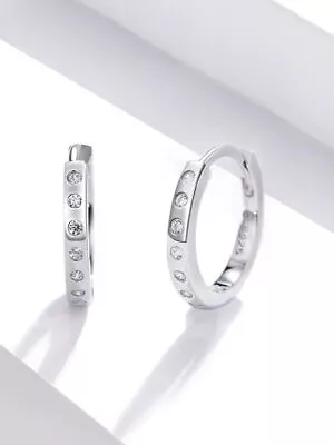 Hoop Earrings S925 Sterling Silver By Charm Heaven NEW • $28.50