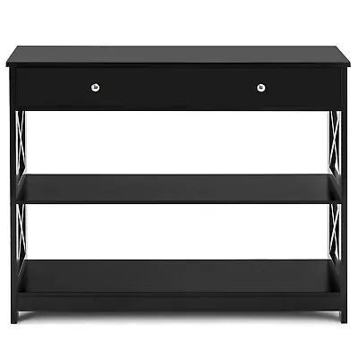 Topbuy Console Table Narrow Entry Table W/ Drawer & Shelves Sofa Table • $89.99