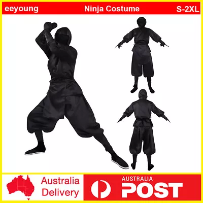 Adults Warrior Samurai Ninja Fancy Dress Up Halloween Party Cosplay Costume • $75.99