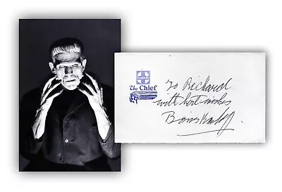 BORIS KARLOFF Signed/Autographed Pg - Frankenstein Mummy Universal Monsters • $479.95