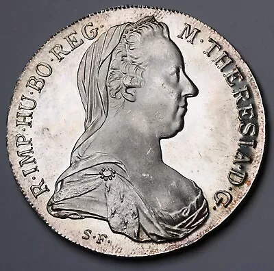 1780 Austria Silver  Thaler - Maria Theresia - Prooflike Restrike - GEM • $56.50