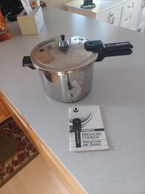 $24 • Buy Vintage Presto Stainless Steel 6 Quart Pressure Cooker Model 01361 Made In USA