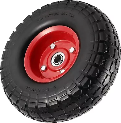 10  Solid Rubber Tire Wheels Flat Free Tires 4.10/3 Truck Trolley • $45.29