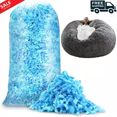 Bean Bag Filler 5lbs Shredded Memory Foam Filling- Giant Bean Bag Chair Dog B • £27.67