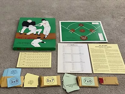 RARE 1977 Educational Learn Multiplication Baseball Game HIT Or MITT By Dommit • $29.99