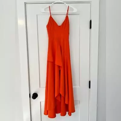 Orange Tiered Fit&Flare Midi Dress By Fore Size XS • $25