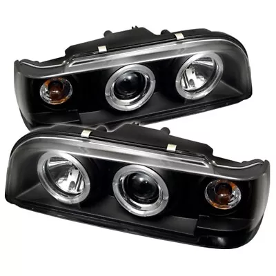 Spyder Black Led Halo Signature Projector Headlights Fits 93 - 97 Volvo 850 • $385.84