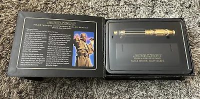 Star Wars Master Replicas Mace Windu AOTC .45 Lightsaber Gold Vairant (RARE) • £84.95