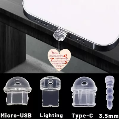 5x Anti Dust Plug Clear Charge Port Dust Plug DIY Stopper Protection For IPhone • $2.12