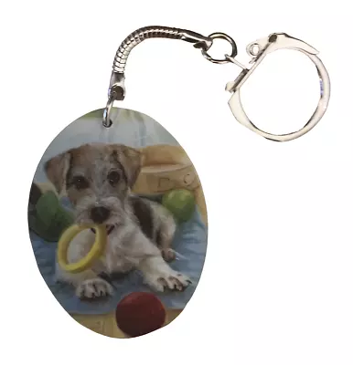 Jack Russell Puppy Keyring - Jack Russell Puppies - Jack Russell Keyring CP9K • £2.49