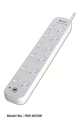 6 Way Surge Protected Power Board With Extra Space By Sansai • $29.99