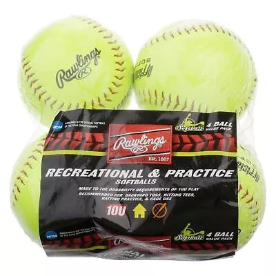 Rawlings NCAA Recreational Fastpitch Softballs 11 Inch 4 Count New • $16.60