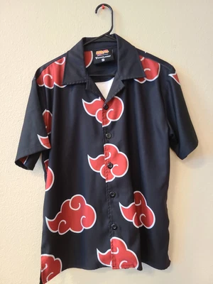 $29.95 • Buy Hypland NARUTO AKATSUKI BUTTON UP SHIRT Black Anime Graphic Men's SMALL SIZE 