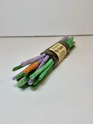 TRUE MCM Vintage GREEN Soft Chenille Craft Stems B.J. Long Pipe Cleaners NOS • $9.75